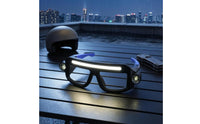 Handshands-off Glasses-Style Headlamp Dual-Sided Side Lights Eyeglass Headlamp Clear Lens Openings LED Light Glasses