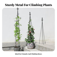 Garden Obelisk Trellis Sturdy and Obelisk Trellis Weather-Resistant Metal Plant Climbing Frame for Outdoor, Patio, Balcony
