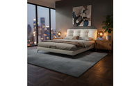 Cumulus Bed Frame Soft Padded Headboard Upholstered Foundation Bed Light Elegant Design