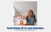 Star Projector Lamp for Kids, Music Box Night Light, Girls Birthday Gift, Ceiling Galaxy Projector, USB Rechargeable