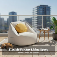 Modern Minimalist and design Oversized Human Dog Bed cleanable Cover Floor Pod Chair Full frame cradle Floor Lounger No Assembly Required for Apartment Dwellers, Young Adults, Bedroom, Living Room, perusing corner, Lounge Area