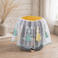Air Fryer Dust Cover with Lace Embroidery - Waterproof Fabric Appliance Protector
