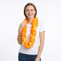 100CM Thickened Hawaiian Hula Skirt Flower Lei Set for Performance & Party