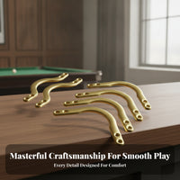 6 Pieces Polished Finish Game Room Hardware Gold-Colored Billiard Table Corner Bracket