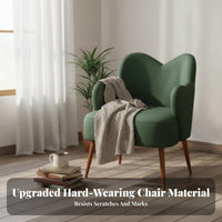 Wabi-Sabi Design Heartrear Armchair Vintage Inspired Accent Chair Comfortable Seating Lounge Seat Thick Cushioning for Readers, Homeowners, Office Workers, Bay opening, Bedroom, perusing alcove, Living Room
