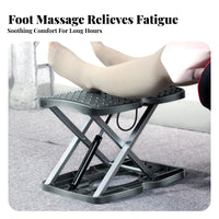 Non-Slip Surface Adjustable Padded Footstool Multi-Purpose Adjustable Under-Desk Footrest Massage Texture Foot Support for Home Workers, People with Sedentary Jobs, Students, Office, Study Room, Workstation, Gaming Setup