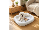 Pet Bed Dust Cover Soft Dog Bed Cover with Elastic Edge Lightweight for Living Room