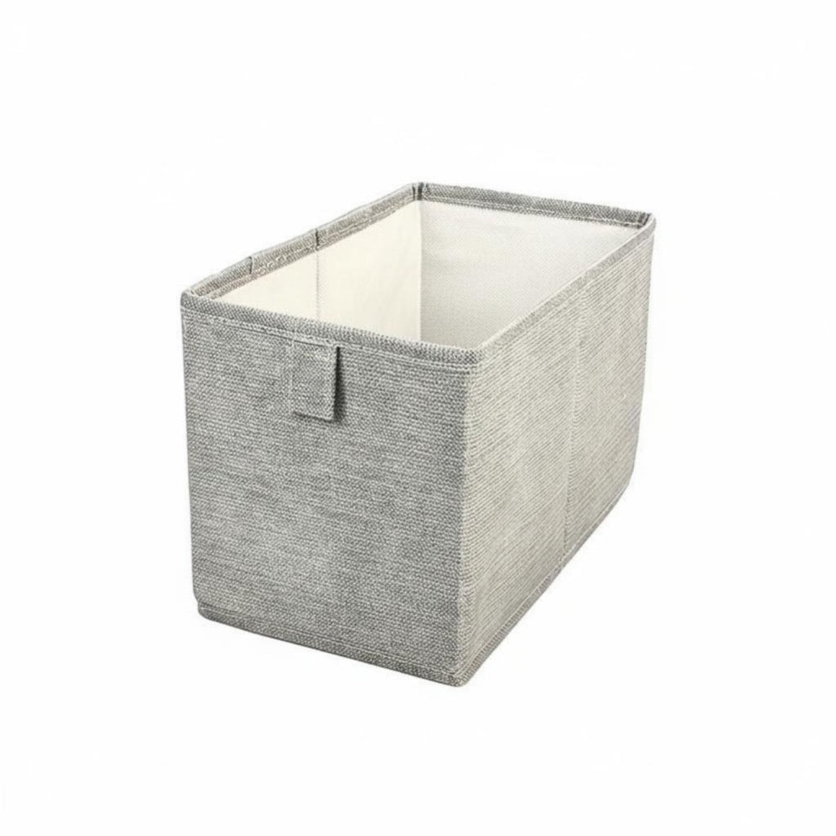 textile container with viewing panel Lidded Stackable container with viewing panel double Handles for Bedroom
