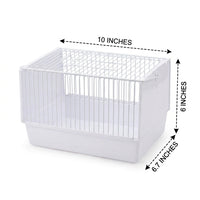 Bird Carrier Avian Carrier Cage with Standing Perch, Wire Cage for Parrot Parakeet, Portable Carrier with Handle for Small Pet Outings