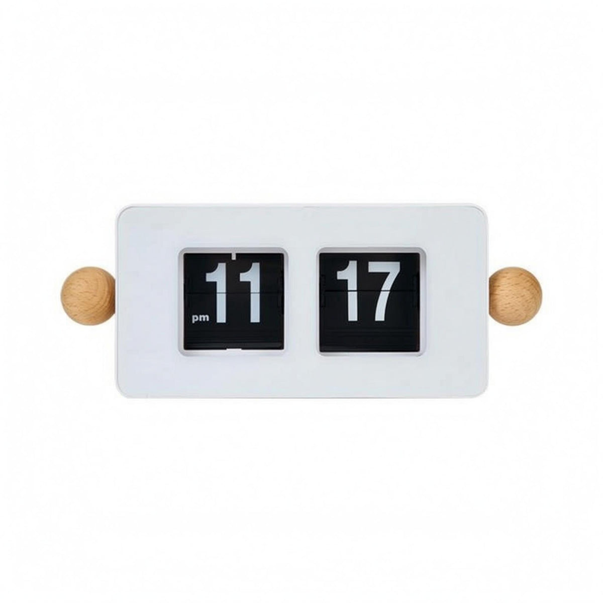 Compact Automatic Flip Clock ABS Plastic Retro Flip Desk Flip Clock Rounded Corners Desktop Decor Decorative