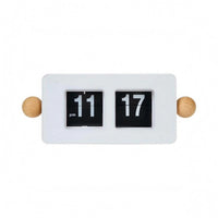Compact Automatic Flip Clock ABS Plastic Retro Flip Desk Flip Clock Rounded Corners Desktop Decor Decorative