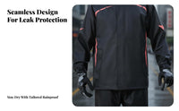 Motorcycle Rain Suit Rain Jacket and Pants Set Taped Seams Waterproof Riding Suit for Commuting