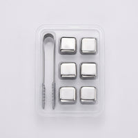 Home Bar Whisky Stones and Stainless Steel Bar Accessories, Reusable Chilling Stones for Party Supplies, 304 Stainless Steel Chilling Cubes