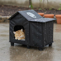 Outdoor Cat House Waterproof Weatherproof Cat House Elevated Design Pet Supply for Garden