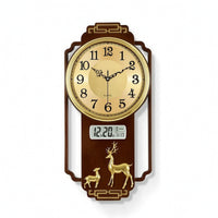 Vertical Wall Clock with Calendar Easy to Read Decorative Wall Clock Elegant Sleek for Entryway