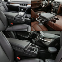Rear Seat Cup Holder Assembly Replacement Armrest Cup Holder with Pull Handle Auto Part Easy Install Car Accessory Smooth