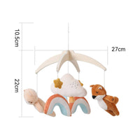 Wooden Crib Mobile Arched Frame Wooden Infant Present Idea Nursery Bed for Pram