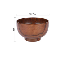 Wooden Bowl with Pedestal Smooth Footed Wooden Bowl Rustic for Home Dining