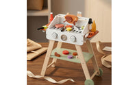 Wooden Barbecue Grill Playset Realistic Children's Wooden Grill
