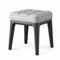 Upholstered Stool Tufted Footrest Sturdy for Entryway