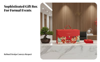 New Year Red Gift Box, Snack & Cured Meat Packaging, Chinese Blessing, Business Gift, Festive Handheld Box