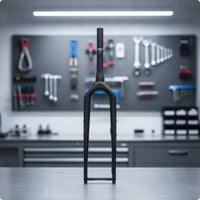 Gravel Bike Fork with Thru Axle Rigid Carbon Fork Flat Mount for Road Commuting