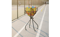Ball Storage Cart Foldable Rolling Sports Ball Cart Foldable Athletic Gear Organizer with Removable Basket for Coaches, Teachers, Gym, School