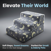 Dog Steps Stairs Bed Non-Slip Pet Small Dogs, Dog Steps for Elderly Dogs, Glow in the Dark Pet Stairs, Pet Stairs Small Dogs, Dog Steps for Home Use