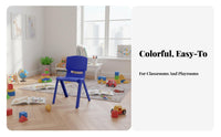 Rounded Corner Design Plastic Kids Table and Chair Set Easy to Clean children's Study Desk and Chair Set Polished Burr-Smooth Surface Kindergarten Study Table Anti-Slip Feet for Preschoolers, Toddlers, Teachers, Playroom, Daycare Center, Classroom