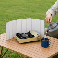 16-Panel Aluminum Alloy Wind Screen, Foldable & Windproof for Outdoor Cooking, Lightweight Camping Shield with Carrying Bag