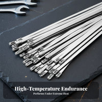 Stainless Steel Wire Tie High Temperature Resistant Automatic-Locking Metal Tie Metal Banding Strap Rust Resistant Bundling