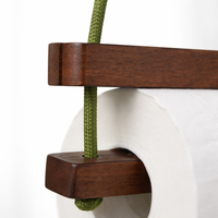 Outdoor Wooden Paper Towel Roll Holder for Campers, Hanging Kitchen Wall Mounted Design for Easy Setup, Under Cabinet Stand for Small Areas