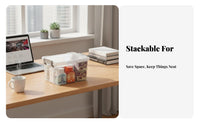 Handled Organizer container adaptable Household Storage Space-Saving for Dorm Room