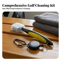 Carabiner Clip Golf Club Cleaning Brush Ergonomic Handle Golf Club Brush Safeguarding Head Cover for Golfers, Fathers, Driving Range