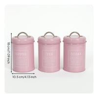 3 Pieces Airtight Kitchen Canister Set Rust-Proof Storage Canister Set Easy-to-Clean Kitchen Canisters with Handles for Home Organizers