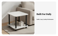 Minimalist Design Bedside Nightstand Compact Size Sofa End Table Versatile Usage Narrow Side Table Sturdy Construction for Apartment Dwellers, Families with Children, Living Room, Small Areas, Home Office, Entryway