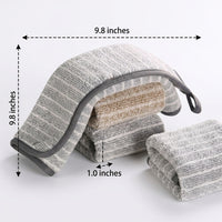 Bamboo Charcoal Cleaning Cloths and Microfibre Cloth, Grey Striped Cleaning Cloths for Dishes, Reusable Dishcloths