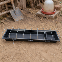 Rectangular Chicken Feeder, Galvanised Steel Poultry Trough, Dry Wet Duck & Pigeon Feed Station for Backyard Keepers