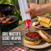 PE Three-Hole Squeeze Bottle for Sauces, Dressings, and Condiments