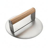 Burger Press Smooth Burger Press with Wooden Handle Even Cooking for Kitchen