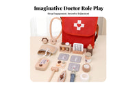 Doctor Backpack Set Toy Children's Examination Set Wooden Interactive for Children