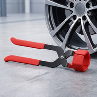 Wheel Nut Cap Plier Metal Wheel Nut Cap Puller Heavy-Duty Pliers with Rubber Jaw for Vehicle Owners, Garage