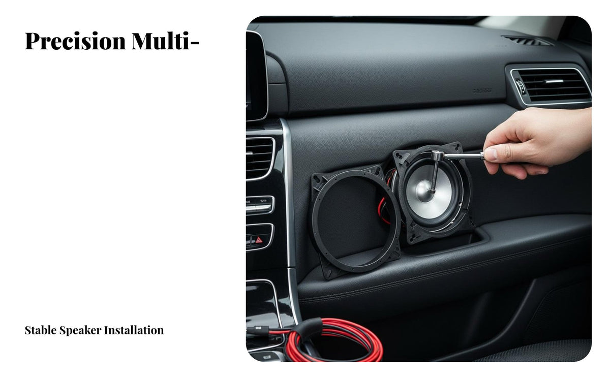 2 Pieces Resistant 6.5 Inch Speaker Spacer Solid Construction Plastic Speaker Mounting Adapter Easy to Install Automotive Accessory Long-Lasting for DIY Enthusiasts, DIYers, Audio Modifiers, Vehicle, Truck, Garage