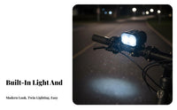 Bike Lamp Alert Combo 2-in-1 Design Bike Headlight with Alert Universal Serial Bus Battery-Powered Front Bike Lamp Waterproof