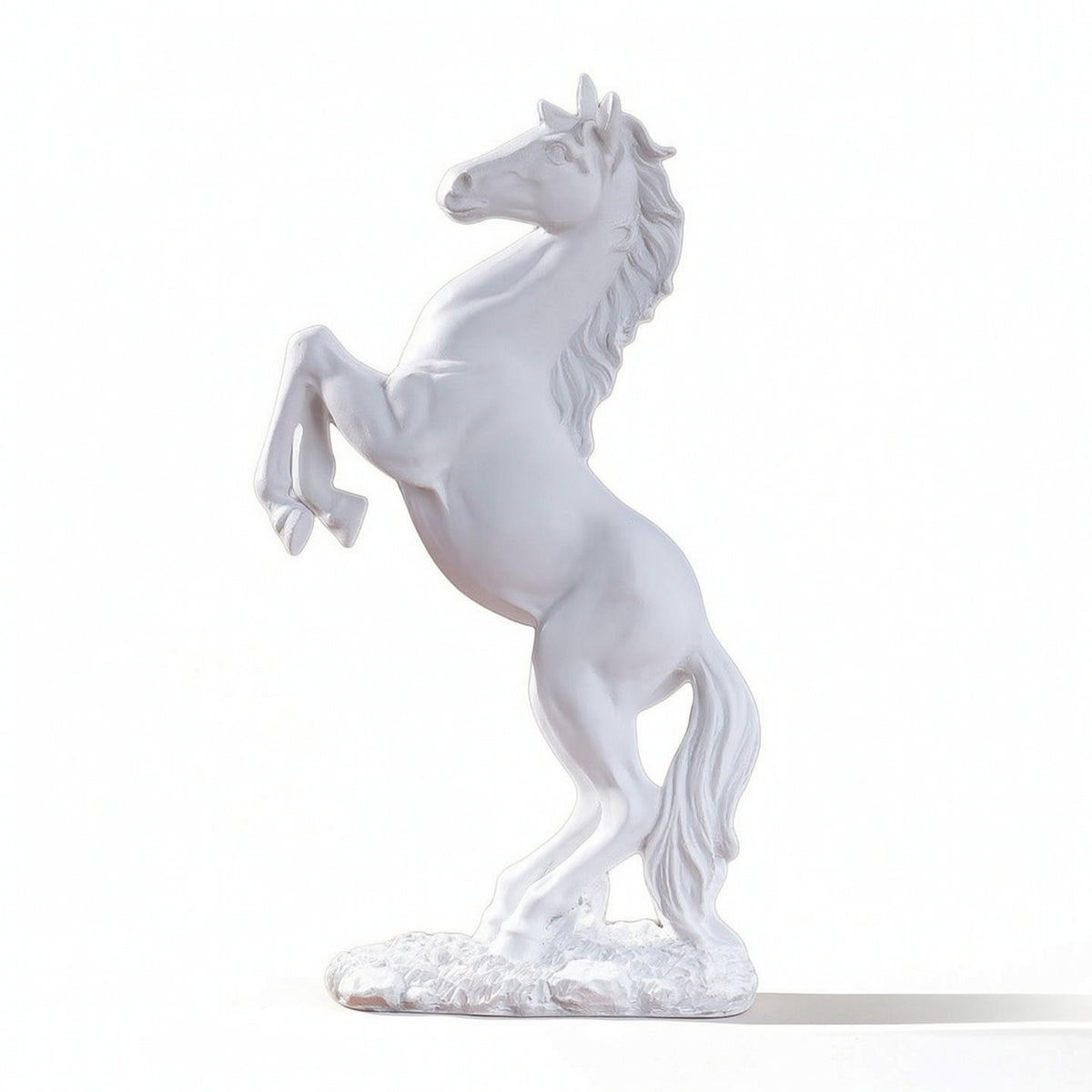 Resin Horse Figurine Rearing Horse Sculpture Tabletop Decor for Art Lovers