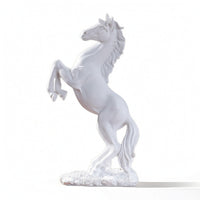 Resin Horse Figurine Rearing Horse Sculpture Tabletop Decor for Art Lovers
