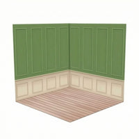 L-Shaped Miniature Diorama Backdrop Flat-Packing Diorama Backdrop Compact Miniature Display Base Freestanding for Collectors, Hobbyists