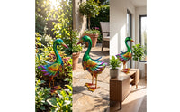 Metal Waterfowl Outdoor Duck Garden Statue Garden Statue for Gardeners, Homeowners, Yard, Patio, Lawn