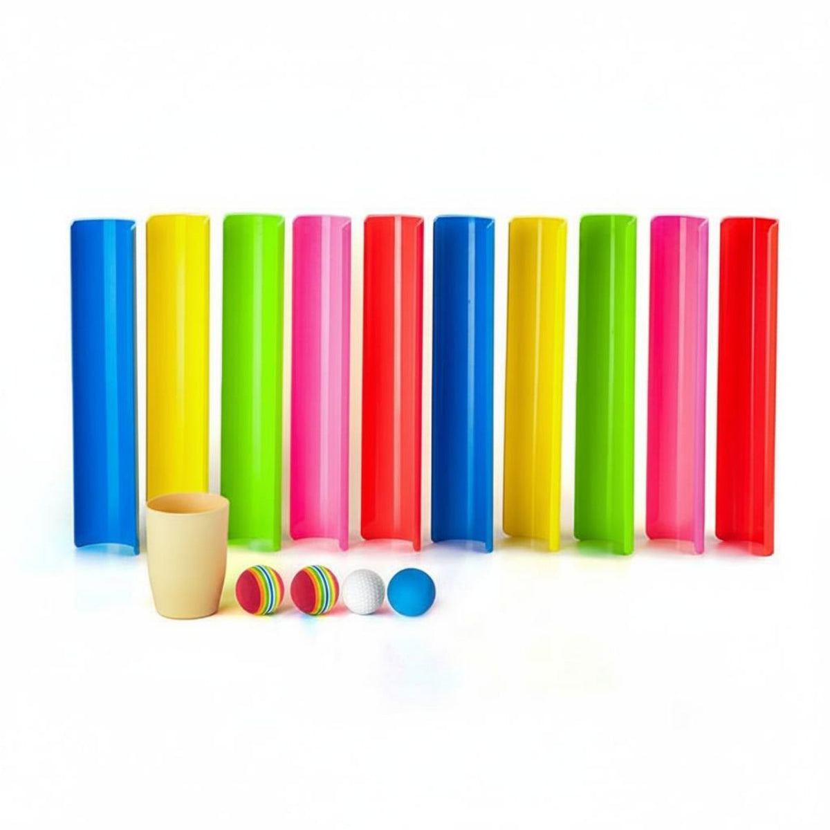 Team Building Game Kit Curved Channel Game with Balls Interactive for Team Building, Kindergarten