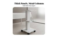 Cosmetology Station Trolley Full-Rotation Wheels Esthetician Trolley Cart Cosmetic Machine Stand Sturdy Duty Wheeled Salon Cart